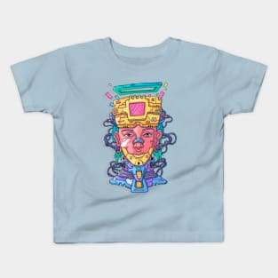 face futuristic style Kids T-Shirt